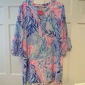 Lily Pulitzer Silk Blue/Pink Dress
